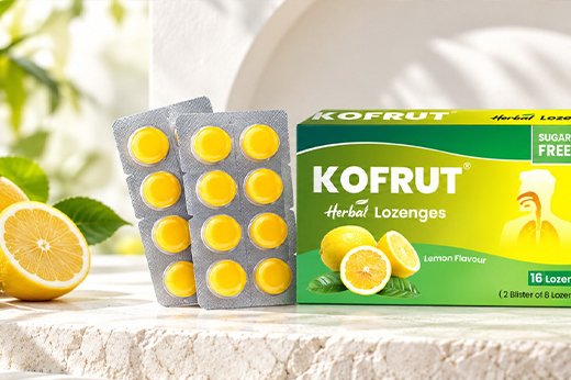 Kofrut herbal lozenges, lemon